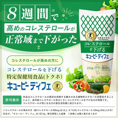 キユーピー ディフェ 210g×4本 特定保健用食品 トクホ コレステロールが高めの方に gramsky-10065068 グラムスキー薬局 楽天市場店 サンプル画像2