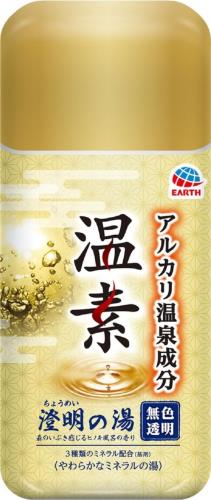 澄み渡るやわらかな「ミネラル泉」の極上の湯ざわりを追求した粉末入浴剤 高級旅館の温泉の極上体験、とろっとろの湯ざわり アルカリ温泉成分(炭酸ナトリウム)、温泉成分(炭酸水素ナトリウム)、3種のミネラル成分配合 香り森のいぶき感じるひのき風呂の香り 湯色無色透明の湯 効能疲労回復、あせも、しっしん、にきび、ひび、あかぎれ、しもやけ、荒れ性、うちみ、くじき、肩のこり、神経痛、リウマチ、腰痛、冷え症、痔、産前産後の冷え症 内容量600g 製造アース製薬