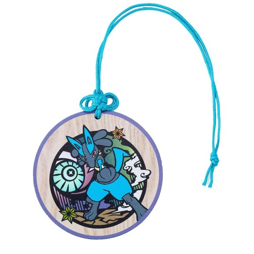 ポケモン 丸型ラゲッジタグ / ポケットモンスター ラゲッジタグ ネームタグ 名札 トラベルグッズ 旅行用品 旅行グッズ 目立つ キャラクター かわいい (ルカリオ(ブルー))