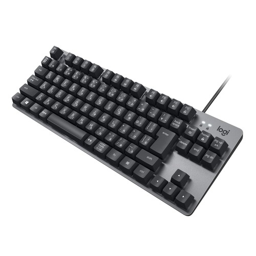 ロジクール K835GPB 有線 メカニカルキーボード 青軸 クリッキー テンキーレス コンパクト メカニカル キーボード 有線キーボード グラファイト windows surface K835 国内