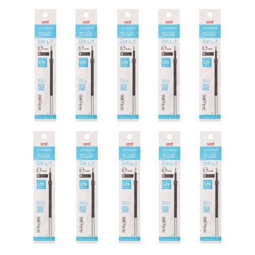 JETSTREAM Lite touch ink(ジェットストリーム ライトタッチインク)リフィル 特徴1従来品よりさらに筆記抵抗を減らし、より”かろやか”な書き心地を実現した新インク 特徴2環境にやさしい紙製パッケージで、商品情報が分かりやすいデザイン 入数10本色黒ボール径0.7替芯サイズ直径4.4×厚さ4.4×全長111.5mm 対応商品ジェットストリームシングルタイプ各種