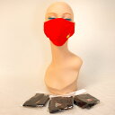 【日本製】 水着素材マスク（赤／黒）−洗ってすぐ乾く丈夫で繰