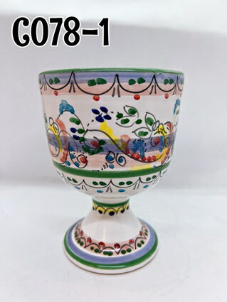 【GRANADA】【自由が丘】■かわいいスペイン陶器■　ゴブレット　C078　トレド　プエンテ　CRUZ　クルー..