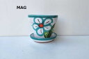 【GRANADA】 プランター 小 4.5号 穴あり 植木鉢 陶器鉢 受け皿付き プランターカバー スペイン陶器 ハエン 手描き プレゼント ギフト 母の日 可...