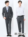 【タイムセール】 ストレッチウォッシャブル レギュラーフィット 2ボタン2パンツスーツ チェックグレー