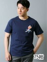 【値下げ】 ストレチア柄 クルーネック半袖Tシャツ Tシャツ/カットソー
