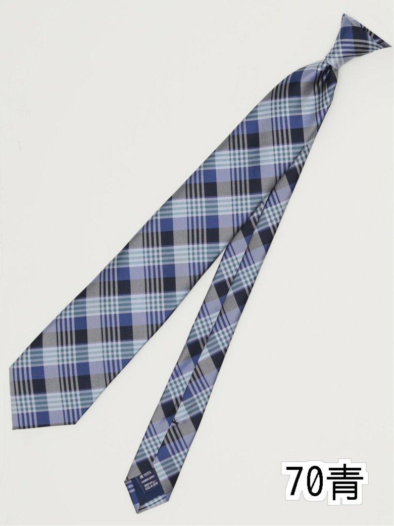 【タイムセール】 TAKA-Q×FAIRFAX シルクチェック柄 レギュラータイ 8.0cm幅