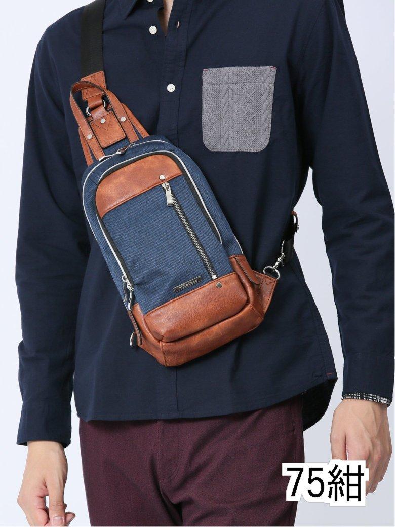 杢ツイル配色 ボディバッグ ボディバッグ/ウエストポーチ