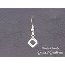 【片耳】【Grand Galleria グランドガレリア】 スクエア 四角 ピアス シルバー シルバーアクセサリー シルバー925 ハンドメイド 手作り ユニセ...
