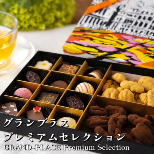 グランプラス プレミアムセレクション / 送料無料 ベルギーチョコレート ピーカンナッツ チョコ ギフト お返し 5000円 詰め合わせ おしゃれ プレゼント ナッツ お菓子 お祝い 高級 ペカンナッツショコラ スイーツ