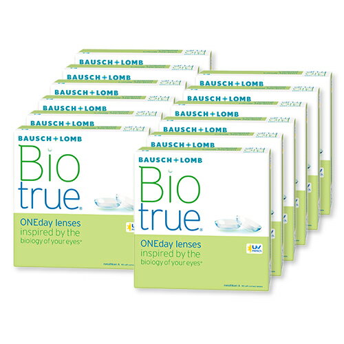 バイオトゥルーワンデー(90枚)【12箱】含水率78% BC8.6 DIA14.2 潤い成分 UVカット ボシュロム コンタクトレンズ コンタクレンズ ワンデー...