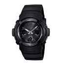 ポイント2倍 ラッピング可 CASIO カシオ G-SHOCK Gショック 電波ソーラー アナデジ AWG-M100B-1A オールブラック メンズ腕時計 メンズウォッチ 並行輸入品