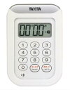タニタ 丸洗いタイマーホワイト【8644720】100分計 TD−378 見やすい液晶画面 10キー 大音量 99分