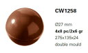 チョコレート型ChocolateWorld【幅13.5cmシリーズ】半球2.7cm(6g)32個取【cw1258】