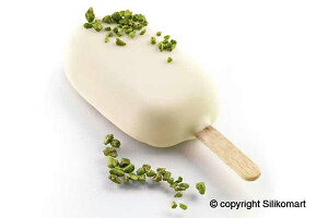 シリコン製アイスキャンディ型 CLASSIC 9.5cmパルム2連×2枚 木製スティック付easy cream silikomart Ice cream stick Candy EC-GEL01
