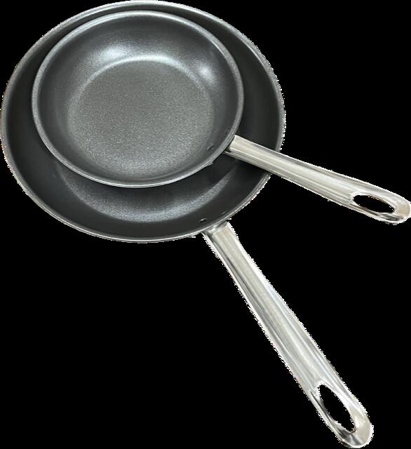 IH対応ノンスティック 業務用 3層クラッド鋼にフッ素加工の4層構造フライパン テフロンハード加工(テフロン張り替え可)外寸27cm(内径26cm)深さ5.2cm【8-0016-0205】