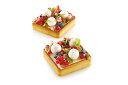 tarte ring80square正方形 穴あき タルトリング8cm×6個入りセット タルト型 ノンスティック加工(コーティング)穴あきステンレス製 シリコマ...