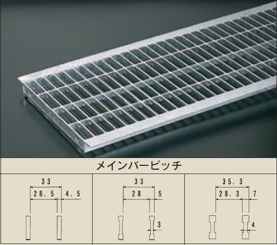 U字溝に直接敷設が可能なみぞ蓋です。 主部材、エンドアングルともにノーマルな標準タイプ メーカー名:奥岡製作所 型式記号:OKU 30-25 適用荷重:T-2 溝幅:290mm 本体寸法:内幅W(290)×長さL(995)×高さH(25) 使用部材:エンドアングル(L-5×40×40) 主部材(IB3×25) 重量:12.8kg/枚