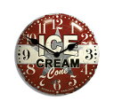 " NEW GATE（ニューゲート）" 壁掛け時計 TR-4285「Ice cream advertising clock（アイスクリームアドバタイジングクロック）」