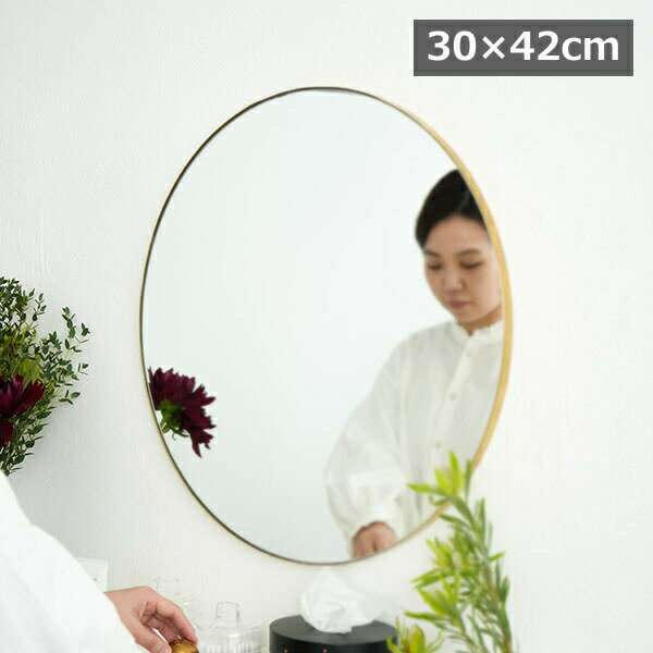 ߥ顼  ɳݤ ֥饹 Х ߥ顼 3042cm  ݷ ͥդ Brass oval mirrorHS3684 ...