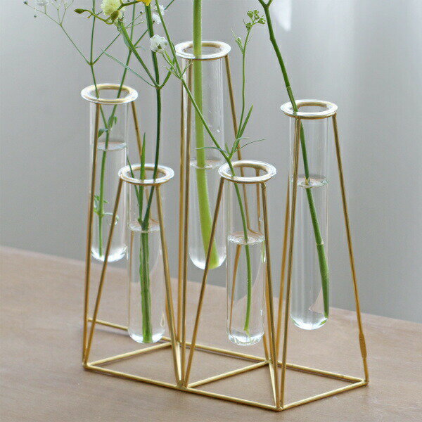 フラワーベース 5連 インブルーム in bloom クレエ Creer 92450028 アンティーク風 アイアンポットスタ..