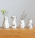 フラワーベース シナリーベース Sceneryvase 花瓶 動物 ねこ ふくろう しろくま ミーアキャット フラワーベース シナリー ガラス クレエ Creer フラワーベース/木/花/フラワー/フラワーグラス/花瓶 ガラス/ガラスベース/シンプル/おしゃれ 置物/北欧/花器/インテリア雑貨