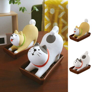 しっとり壺 ごきげん 柴犬 ハチワレ 犬 いぬ イヌ dog ドッグ ドック DECOLE デコレ conconbre コンコンブル オブジェ 置き物 陶製 加湿器 自然気化式 加湿 電源不要の自然気化式【あす楽対応】