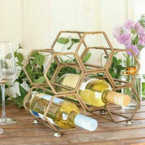 ハニカム ワインラック ゴールド アンティーク風 ダルトン DULTON K19-0116AGD 蜂の巣 ワイン収納 ワイ..