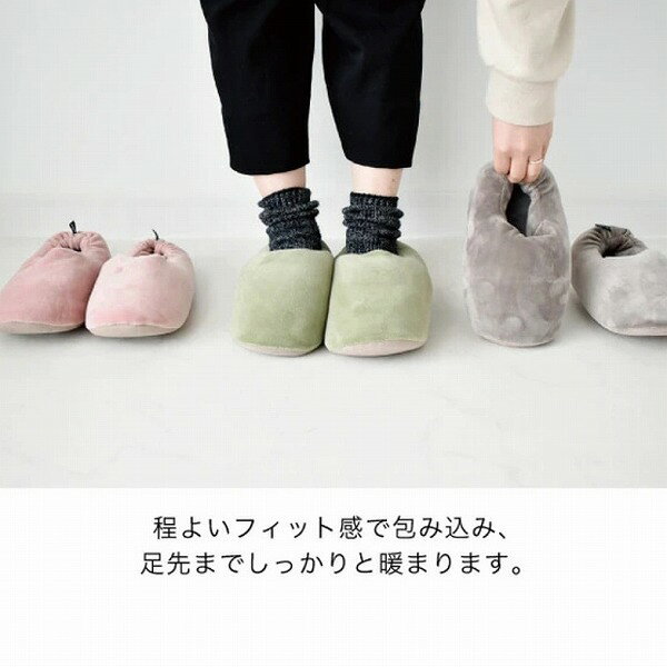 ルームシューズ スリッパ もこもこ 冬 MARSH レーディース ルームシューズ 女性 スリッパ ナチュラル シンプル おしゃれ かわいい　インテリア キッチン 玄関 ピンク ミント グレー オリーブ grande-w-10033694 インテリア雑貨 グランデワイルド サンプル画像3