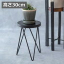 フラワースタンド サークルスタンド ブラック 高さ30cm 41396 黒色 プランターボックス プランター プランタースタンド/フラワースタンド アイアン製 デザイン 園芸ラック アイアン 木製〔ガーデニング 園芸 エクステリア用品〕 【送料無料 ポイント10倍】