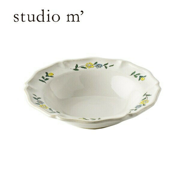 スタジオエム STUDIO M 039 ラヴィゴット 180ボウル ravigote plate スタジオエム 食器 ギフト カフェ キッチン メイン 皿 北欧 ナチュラル おしゃれ ヴィンテージ フラワー 花 日本製 スタジオm studiom 器 181763 電子レンジOK