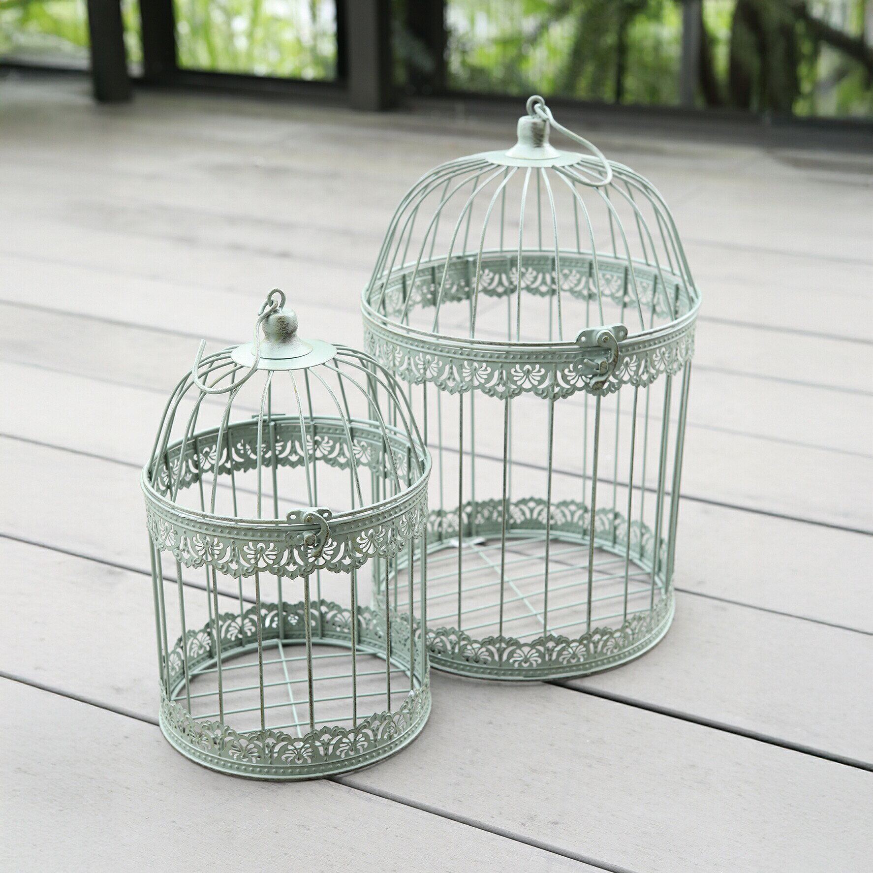 乐天商城 - リッケン・レースハングケージ 2点セット アンティーク風 ポットカバー コベントガーデン COVENT GARDEN FX-01 インテリアやガーデンニング用に 鉢カバー植木鉢 ポット アンティーク調 プランター バケツ ガーデニング 【送料無料 ポイント10倍】