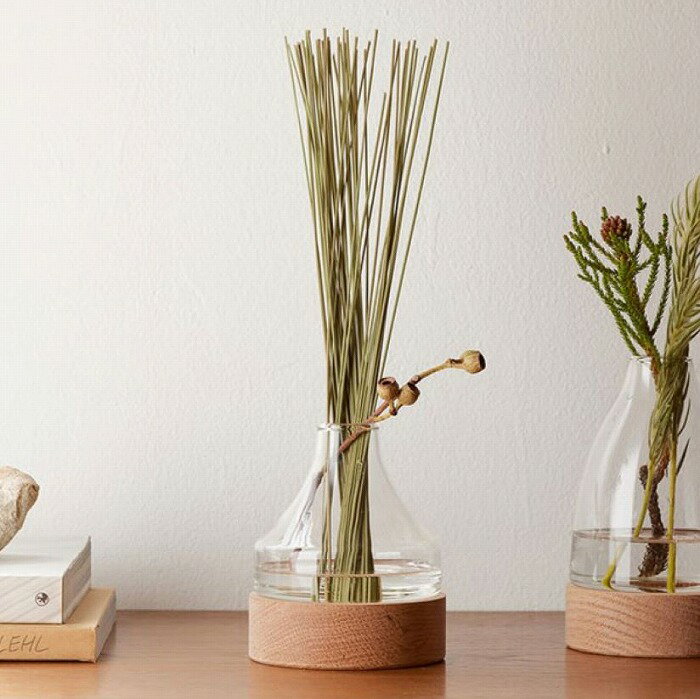 フラワーベース テーパー 木とリューズガラスを組み合わせた リューズガラス shesay 志成販売 108255 フラワーベース スタンド 花瓶 木 フラワーベース/木/花/フラワー/フラワーグラス/花瓶 ガラス/ガラスベース/シンプル/おしゃれ 置物/北欧/花器