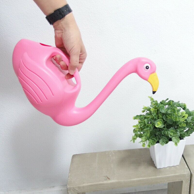 樂天商城 - ジョーロ アニマル ウォータリングカン フラミンゴ ガーデン カン ガーデン缶 ジョウロ じょうろ ブラック ピンク ジョーロ 散水用品/じょうろ/ジョウロ/水やり/水さし/ガーデニング/園芸/家庭菜園