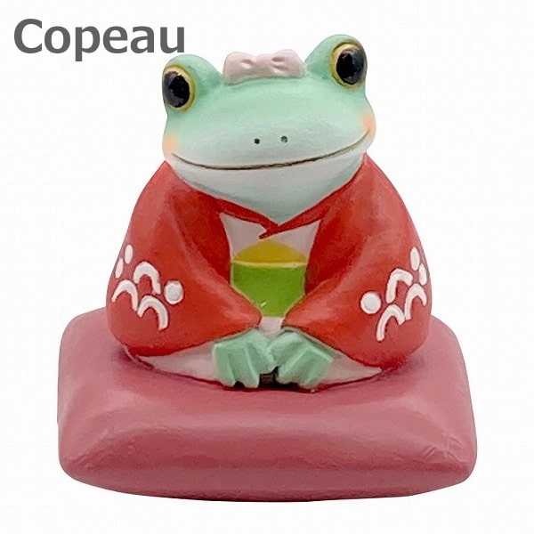 Copeau コポー 縁起物 お多福コポミ ダイカイ お正月 ガーデン装飾 73718 コポミ 雑貨 小物 オブジェ カエル 置き物 置物 オブジェ 蛙 フロッグ FROG ガーデン雑貨 インテリア雑貨 小物 マスコット ミニチュア