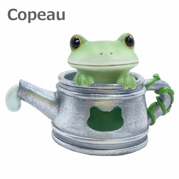 コポー ミドル ブリキじょうろから カエル ジョウロ ダイカイ Copeau 74181 雑貨 置き物 置物 オブジェ..