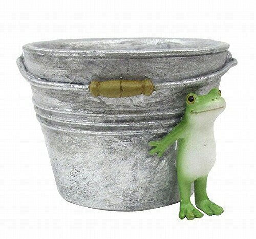 樂天商城 - コポー カエルとバケツの小物入れ Copeau 雑貨 置物 小物 オブジェ カエル　小物入れ 小物収納 小物整理 鍵置き ちょい置き 玄関 ケーストレー トレイ おしゃれ オシャレ シンプル デザイン 70604