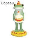 コポー　ハッピーバースデー Copeau 72994 誕生日 ケーキ かえる カエル フロッグ frog 雑貨 置き物 置物 オブジェ ガーデン雑貨 インテリア雑貨 小物 マスコット ミニチュア【ポイント10倍】