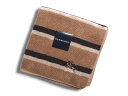 バーバリー BURBERRY ハンカチ タオルハンカチ 綿100% 日本製 ホースマーク刺繍 メンズ ライトブラウン ボーダー柄