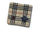 バーバリー BURBERRY ハンカチ タオルハンカチ 綿100% 日本製 ホースマーク刺繍 メンズ ベージュ