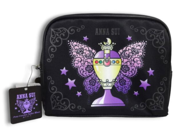 アナスイ　ANNA SUI　×　劇場版「美少女戦士セーラームーンEternal」コラボ　ポーチ　蝶　バタフライ　化粧ポーチ　コスメポーチ　ブラック　ダイヤモンド