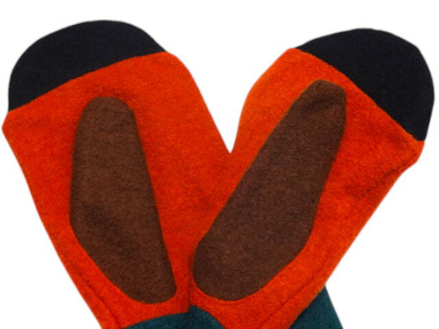 アツコマタノ　Atsuko Matano　またのあつこ　マタノアツコ　ミトン　手袋　いつも一緒　オレンジ　ORANGE　レディース　防寒　女性　日本製