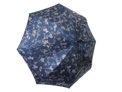 ジルスチュアート JILLSTUART 花柄 ロゴ入り 箔プリント ボタニカル箔文字プリント 傘 雨傘 手持ち部分木製 はじきカバー付き ネイビー レディース ジルスチュアート JILLSTUART 花柄 ロゴ入り 箔プリント ボタニカル箔文字プリント 傘 雨傘 手持ち部分木製 はじきカバー付き ネイビー レディース