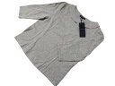 バーバリー Tシャツ メンズ バーバリー ロンドン BURBERRY LONDON　Tシャツ　長袖　カットソー　グレー　灰色系　首チェック柄　ボタン　ロゴ入り　4（13号）　綿