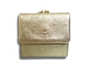 【訳アリアイテム】ランバン オン ブルー LANVIN en Bleu 財布 ミニ財布 口金二つ折り財布 がま口小銭入れ オリオン 本革 ブランドブローチ ゴールド 牛革 レザー