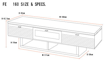 エントリーでポイント10倍● [GARTガルト] 【完成品TV台】 FE（エフイ-）160cm幅テレビ台 【テレビ台 TV台 AVラック AVボード オディオ CDラック】 一人暮らし【SI】 プレゼント　ギフト グランデ