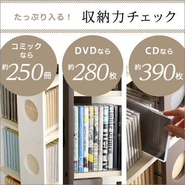 【レビュー3,000件突破!】本棚 本収納 回転 7段 回転式本棚 スリム コミック 収納 CD収納 書棚 多目的ラック 収納棚 回転コミックラック 回転ラック 丸窓タイプ CDラック DVDラック【OG】書棚 大容量