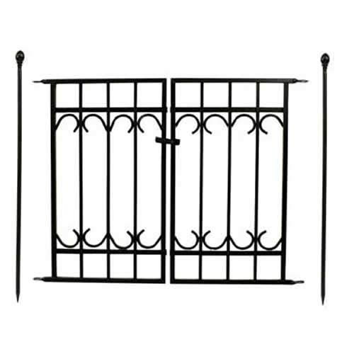 パークアベニューゲートセット【フェンス ゲート 扉 アイアン ガーデンフェンス ガーデニング 枠 柵 仕切り 目隠し 境目 クラシカル アンティーク トレリス つる 薔薇 バラ 朝顔 園芸 ラティス】 【LTI】