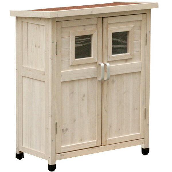 ベランダ薄型収納庫920 SPG-002【収納 木製 北欧 物置 屋外 組み立て式 組立式 ガーデニング 園芸】 【LTI】