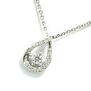 4℃ / ヨンドシー ダイヤネックレス 0.12ct Pt850 2018クリスマス限定 【中古】 プラチナ しずく ドロップ ダイヤモンド ペンダント プレゼント レディース ギフト